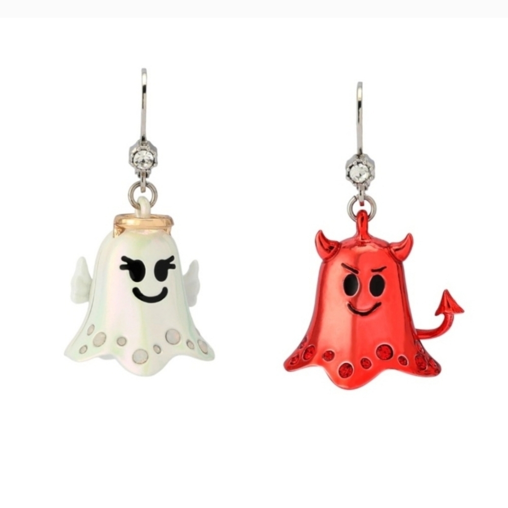 ❤️▪️BETSEY JOHNSON▪️ DEVIL ANGEL DROP EARRINGS MULTI